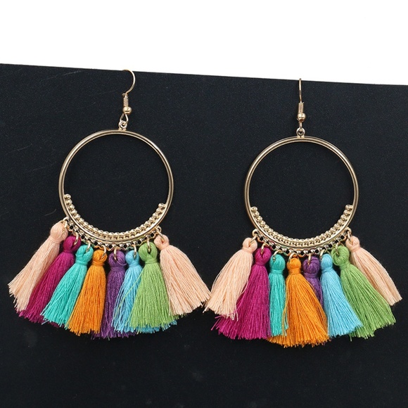 Jewelry | New Boho Tassel Hoop Earrings | Poshmark